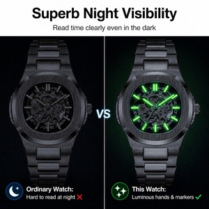 Reloj Mecánico Analógico Antiguo para Hombre, Relojes Mecánicos Transparentes con Diseño de Calavera para Hombre, Reloj de Lujo con Logotipo Personalizado, Reloj de Esqueleto para Hombre - Product Image 5
