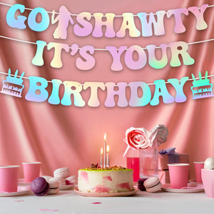 去肖蒂这是你的生日横幅彩虹色搞笑嘻哈生日快乐横幅标志男女生日 - Product Image 3