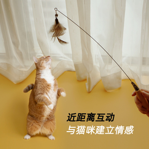 ของเล่นแมว, ของเล่นล่อแมว, ของเล่นเพื่อความบันเทิงในตัวเองและเพื่อความบันเทิงอื่นๆ, ขนนกแมลงบินขนาดเล็กสำหรับเปลี่ยนทดแทนในระดับการแข่งขัน CFA - Product Image 2