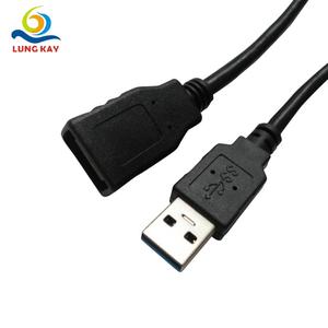 Lung Kay <b>Usb</b> Extension <b>Cable</b> Am <b>To</b> Af 1m Black Copper Wire Data Connection <b>Cable</b> For Computer - Product Image 1