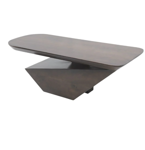 Table basse moderne en bois massif de grande taille pour salon, bureau à domicile, hôtel et intérieurs d'hôtellerie, table centrale élégante - Product Image 4