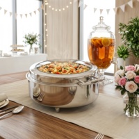 Ensemble de réchauds à alcool 6L, chauffe-plats en acier inoxydable pour restaurant et hôtel, matériel de restauration professionnel