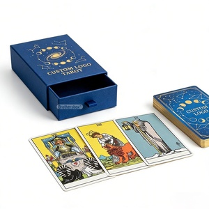 Barajas de Tarot Ecológicas y Duraderas con Estampado Dorado Místico, Barajas de Tarot Personalizadas con Guía - Product Image 3
