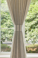 Rideau de fenêtre en maille tricotée personnalisable, translucide, non transparent, à plis ondulés/ripple, imprimé en 3D, style japonais, pour maison d'hôtes, bleu