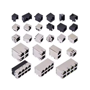 2x1 porta RJ45 Jack femmina 2x USB un tipo femmina nero con LED <span class=keywords><strong>YEL</strong></span> & GRN connettori Ethernet - Product Image 4