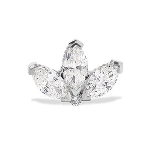 Gemnel Boucles d'oreilles minimalistes en argent sterling 925 avec pétales de fleurs - Product Image 4