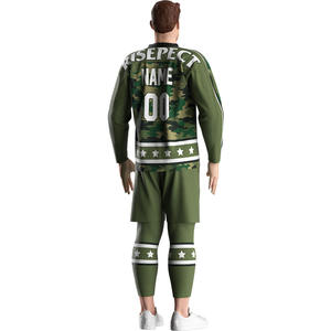 เสื้อกีฬาฮ็อกกี้น้ำแข็งแบบมืออาชีพสำหรับนักกีฬาทนทานทนทานลายพราง - Product Image 5