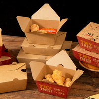 Boîtes d'emballage en papier kraft gaufré haut de gamme, rigides, pour plats à emporter, en matériaux recyclés, pour chewing-gum