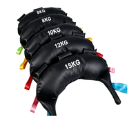 Saco de entrenamiento búlgaro de carbono negro BLD con múltiples pesos, saco de arena con peso, duradero para gimnasio en casa, fitness, CrossFit, funcional