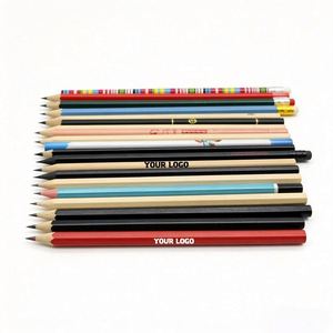 Pencil Triangle Shiny Wood Rubber Head Sketch <b>Drawing</b> Pen <b>Office</b> Learning Stationery HB Pencil School Supplies - Product Image 1