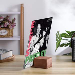 <span class=keywords><strong>Porte</strong></span>-disques en bois moderne et écologique, taille personnalisée, à un seul niveau, avec étagère d'exposition pour disques vinyles, pour le rangement à domicile et les couvertures d'albums - Product Image 4