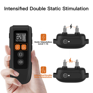 <span class=keywords><strong>Collar</strong></span> de <span class=keywords><strong>4</strong></span> modos de entrenamiento IPX7 resistente al agua, <span class=keywords><strong>collar</strong></span> eléctrico de descarga recargable de 3 canales para perros medianos y grandes, rango remoto de 1640 pies - Product Image 2