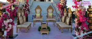 Vidhi-Juego de sillas de boda india, Mandap de madera, diseño moderno - Product Image 4