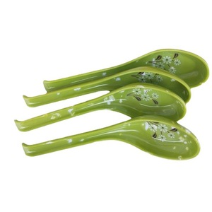 Green Melamine Spoon Imitation Porcelain Design For Restaurant Use - Product Image 5