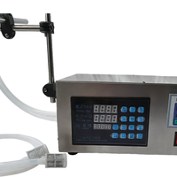 Machine de remplissage de liquides numérique à double buse avec pompe à diaphragme automatique en plastique pour bouteilles d'eau, eau minérale et jus