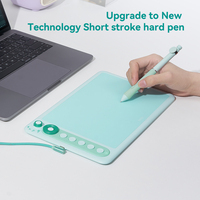 Tablette graphique Parblo Intangbo X7 7 pouces avec nouvelle technologie, stylet à course courte, stylet dur S01 (noir/vert/rose)