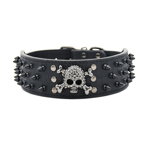 Custom Luxury <strong>Dog</strong> <strong>Collar</strong> With Skull Design And Bite-Resistant Rivets,Heavy-Duty <strong>Dog</strong> Neck <strong>Collar</strong> For Large Breeds Accessories - Product Image 2