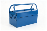 Boîte à outils cantilever en aluminium multi-plateaux pliable étanche avec système de verrouillage automatique 3 compartiments en tôle personnalisée pour extérieur et usage esthétique