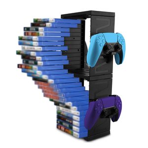 Estante de almacenamiento de plástico Soporte para PS5/<span class=keywords><strong>PS4</strong></span> Estante de almacenamiento con controlador Juegos Tarjeta Torre de almacenamiento - Product Image 2