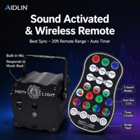 Mini projecteur laser USB R50, lumière disco LED RGB, laser rouge et vert, activé par le son, télécommande, lumière de scène pour fête à domicile, bar