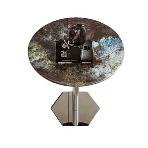 Modern Marble <b>Side</b> <b>Table</b> Stainless Steel Base <b>Round</b> Coffee <b>Table</b> Versatile Living Room Furniture - Product Image 1
