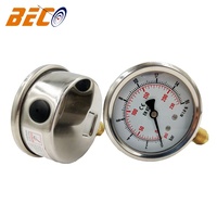 Manufacturer 2.5inch Glycerin Filled Pressure Gauge Manometer 0-16bar/230psi Stainless Steel Manometer