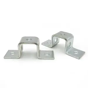 Galvanized U shaped Furring Hat Channel Steel Connecting Saddle Clamp 63mm for Square PVC Pipe Tube