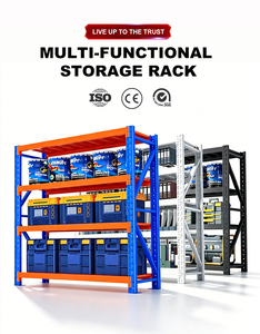 Sistema de estanterías de acero sin pernos personalizado Protección contra la corrosión Estantes de almacenamiento de almacén Estante de <span class=keywords><strong>colores</strong></span> negro blanco amarillo azul - Product Image 2