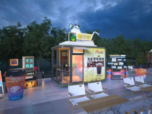 Camion de restauration mobile multifonctionnel 3-en-1 pour café et repas légers, construction préfabriquée en acier galvanisé, design moderne - Product Image 2