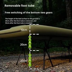 Modern Portable Reclining <b>Foldable</b> Inflatable <b>Mattress</b> Camping Bed Aluminum Frame Oxford Material for Outdoor Use Park Oxford Ma - Product Image 5