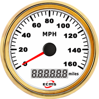 Nuevo Velocímetro para Embarcaciones de 85 mm, 9-32 V, Señal GPS, 0-160 MPH, Serie ECMS ECP, IP67, Resistente al Agua