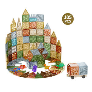 Artículos de tendencia 2025 Rompecabezas 3D Bloque de construcción <span class=keywords><strong>Animales</strong></span> Bloque mágico STEM Forest Diamond Tiles para niños con dinosaurio - Product Image 1