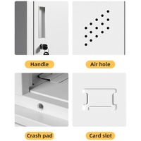 Armario de Almacenamiento de Acero Moderno y Estrecho de 3 Puertas, Estructura Desmontable para Hotel, Gimnasio, Escuela, Gabinete Multiusos para Artículos Personales