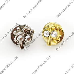 Vàng Và Bạc 3D Tubal Cain Với Rhinestone Masonic Ve Áo Pin - Product Image 1