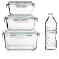 Boîte à lunch multifonctionnelle en verre borosilicate avec couvercle hermétique, compatible micro-ondes, écologique, compartimentée pour