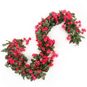 Guirlande de roses artificielles 200 cm, bouquet de fleurs en soie pour la décoration de la maison - Product Image 2
