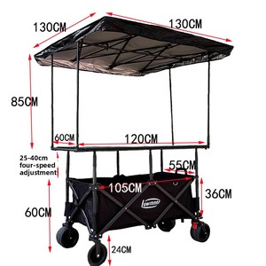 Nuevo Carro Plegable Compacto con Mesa Grande para Acampar, Transporte de Alimentos y Sombra Móvil, Modelo 001 - Product Image 5