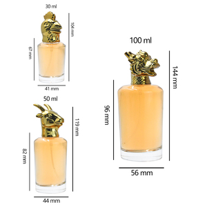 Tùy chỉnh 30ml 50ml 100ml động vật Ngựa bán buôn rỗng chai nước hoa thủy tinh sang trọng với vàng kim loại mũ - Product Image 6