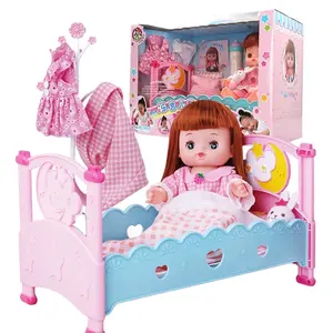 13 pollici ruolo vita baby doll set giocattolo con IC mini letto del prodotto del bambino gioco casa reborn baby doll per le ragazze