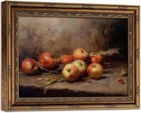 Vintage gouden omlijsting rode appel stilleven canvas print antieke fruit keuken wanddecoratie OEM ODM samples klaar binnen een dag of twee