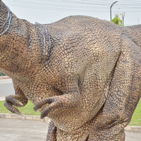 Costume de T-Rex à pois avec design de jambes cachées, construction en acier et plastique, tailles personnalisées pour les écoles, les parcs à thème, les centres commerciaux, les événements en direct (sur mesure)