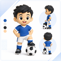 Kundenspezifisches Design OEM ODM PVC-Figur Farbige Pose Basis Fußball-Athlet Actionfigur Plastik-Jungenpuppe Sammlerstück Skulptur