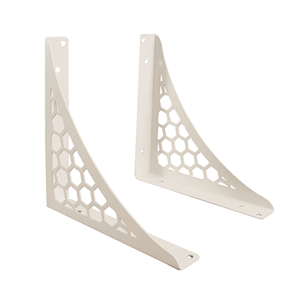 Estante de pared hexagonal grande de madera blanca, elegante estantería decorativa flotante para sala de estar, dormitorio, baño - Product Image 6