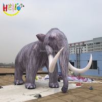 Performance de défilé personnalisée animaux préhistoriques modèle gris géant mammouth gonflable
