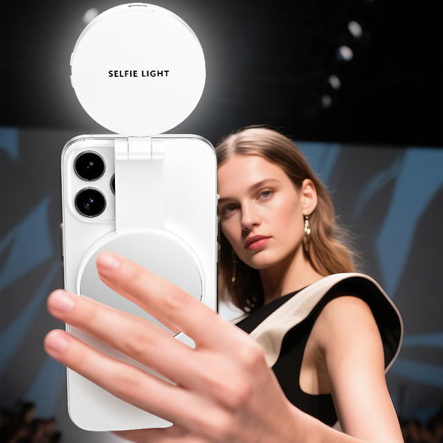 Portable Magnetic Fill Light Photography Mirror Phone Holder Rechargeable Selfie Light with Mirror for Video Vlog Makeup