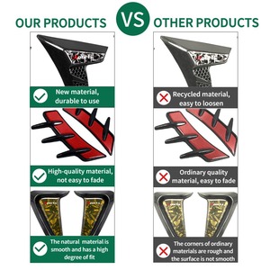 Ốp trang trí kính chắn gió bằng sợi carbon đa năng cho ô tô, màu đen, phụ kiện ngoại thất, trang trí cửa kính sau, kiểu chắn bùn xe hơi - Product Image 2