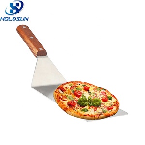 Spatola per <span class=keywords><strong>Pizza</strong></span> Extra Large in Acciaio Inox con Manico in Legno, Logo Personalizzato, Pala per <span class=keywords><strong>Pizza</strong></span> per Uso Domestico, Utensile per Torte, Pasticcini e Crostate - Product Image 3