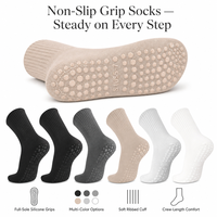 Chaussettes en tricot personnalisées de haute qualité avec logo, chaussettes antidérapantes pour femmes, chaussettes solides pour la danse, la grossesse, le yoga, le pilates