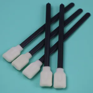 707 Lint Free Rectangle Sponge Cleaning Stick Printer Cleaning Foam Swab With Black Handle