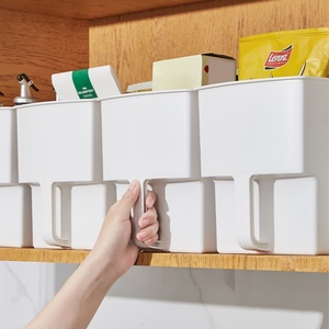 High Quality Creative Home <b>Kitchen</b> <b>Storage</b> Organization for High Cabinets Plastic Pantry <b>Storage</b> <b>Box</b> Bins Cabinet Organizer - Product Image 3